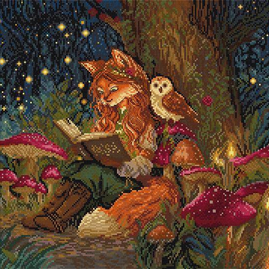 Enchanted Grove Cross Stitch Kit with 16 count Zweigart aida and pre-sorted cottons