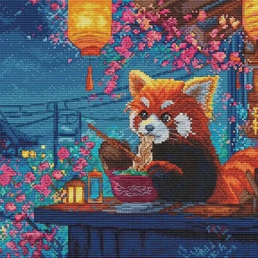 Twilight Feast Cross Stitch Kit with 16 count Zweigart aida and pre-sorted cottons