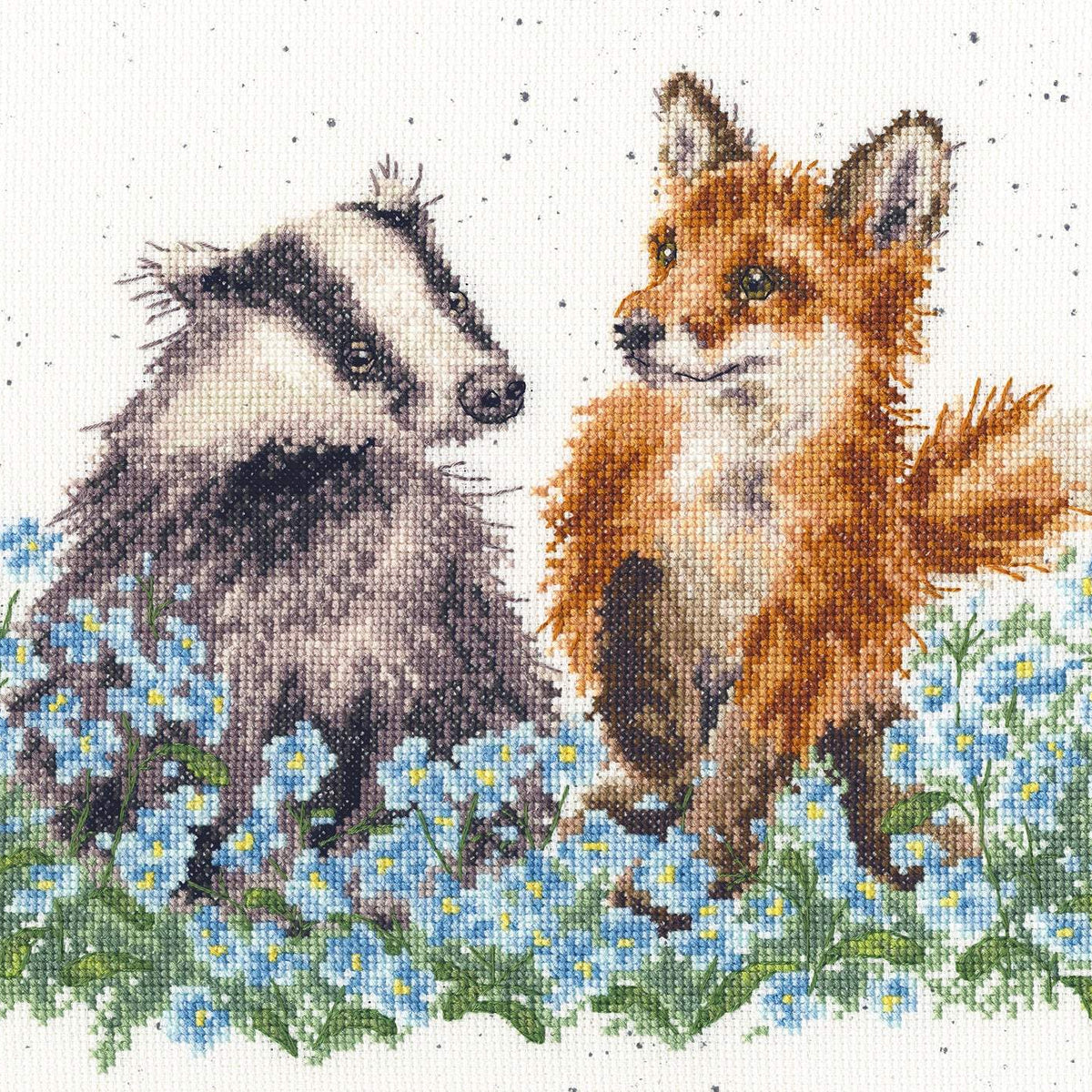 Woodland Glade Cross Stitch kit by Bothy Threads with fabric, cottons, needle, and instructions