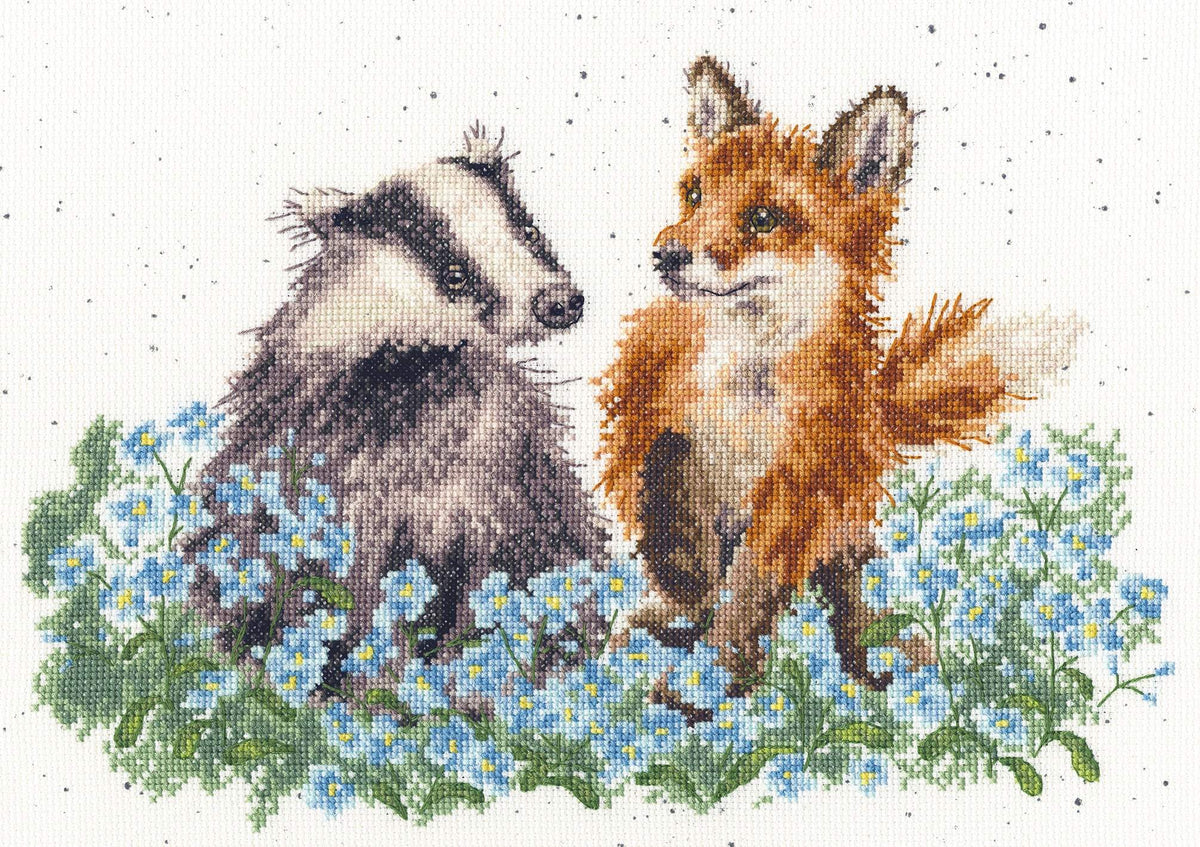 Woodland Glade Cross Stitch kit by Bothy Threads with fabric, cottons, needle, and instructions