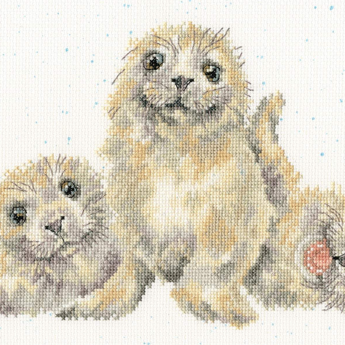 Bothy Threads Seal of Approval cross stitch kit with fabric, cotton threads, needle, and instructions designed by Hannah Dale