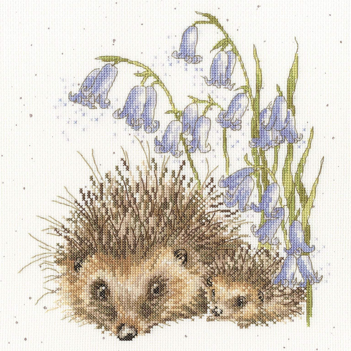 Love and Hedgehogs counted cross stitch kit by Bothy Threads featuring hedgehogs and love-themed design