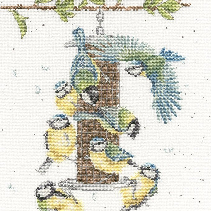 Bon Appétit Cross Stitch Kit with Wrendale Designs on 16 count Aida fabric and cotton threads