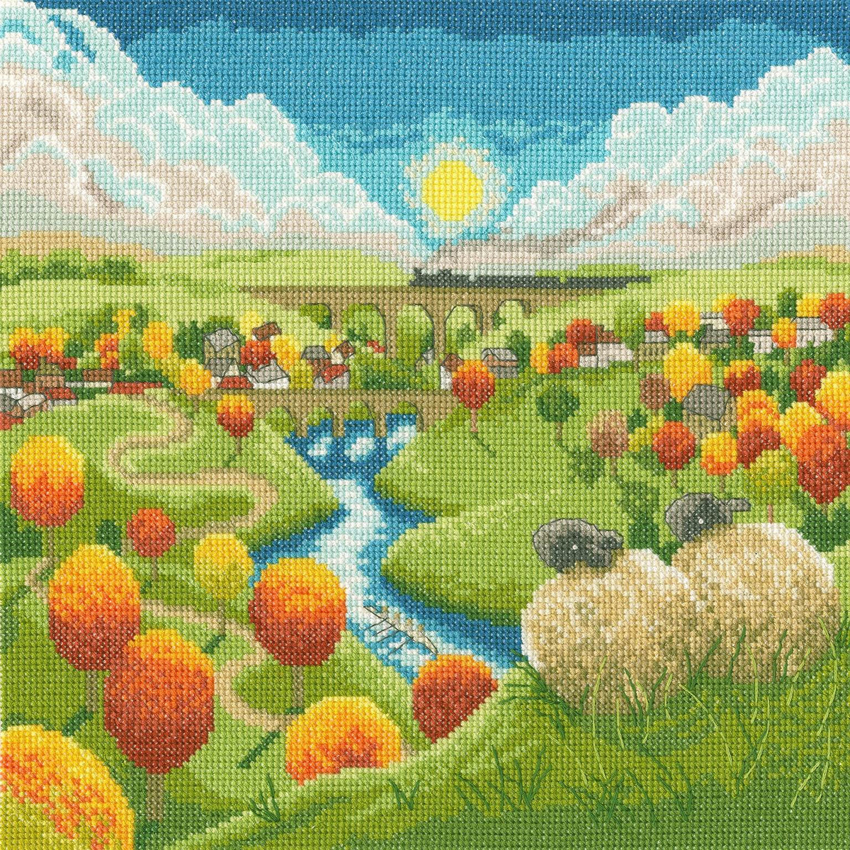Watching The World Go By counted cross stitch kit by Bothy Threads featuring Lucy Pittaway artwork