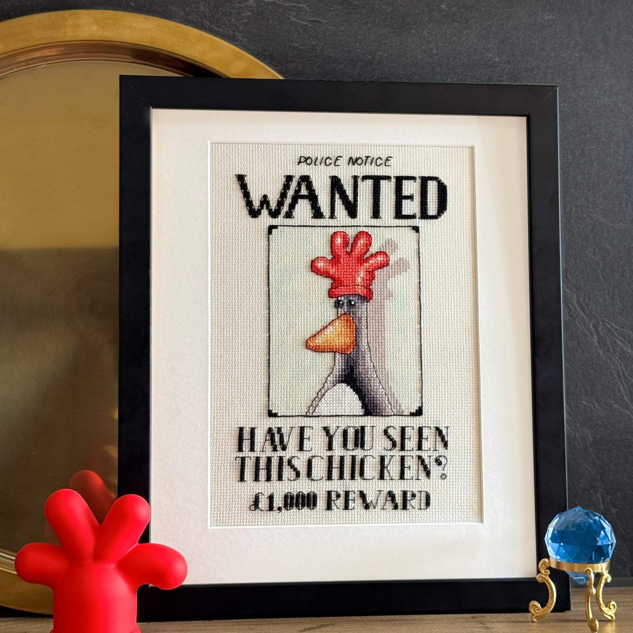 Have You Seen This Chicken Wallace & Gromit cross stitch kit 14 count Aida fabric needle instructions