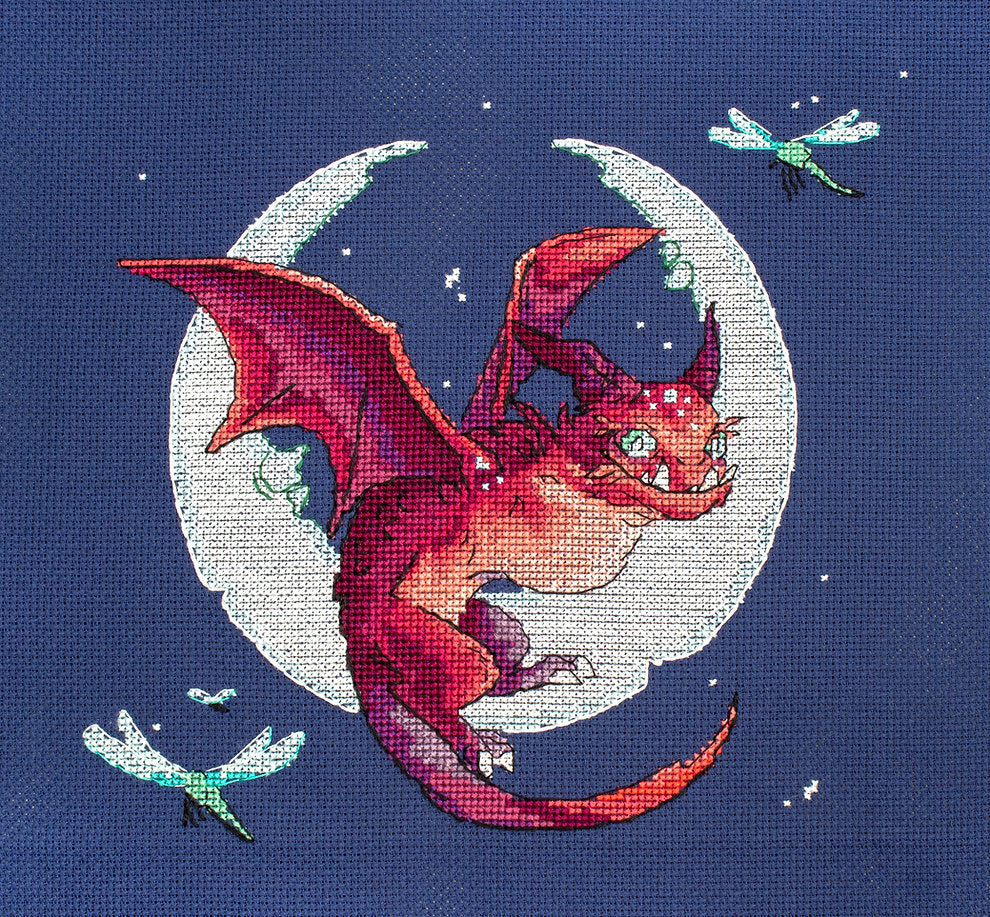 Letistitch Counted Cross Stitch Kit Dragon Cotton Club Crafts