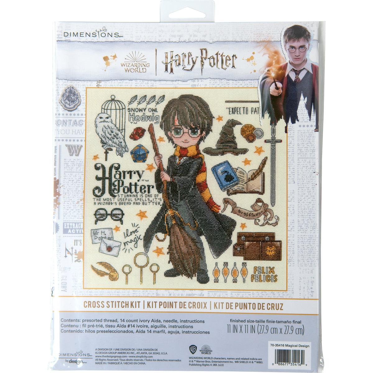 Dimensions Counted Cross Stitch Kit Harry Potter Magical Design