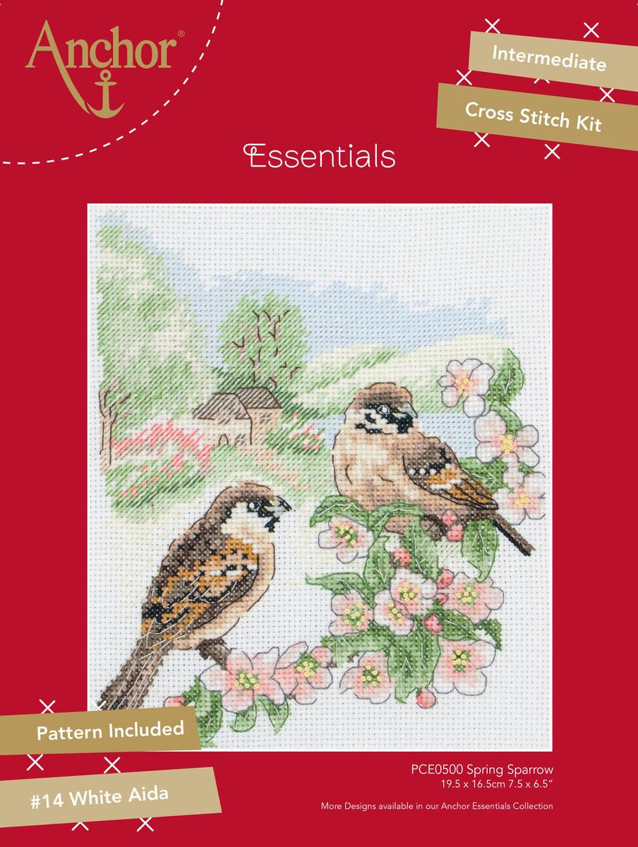Anchor Counted Cross Stitch Kit Spring Sparrow Cotton Club Crafts