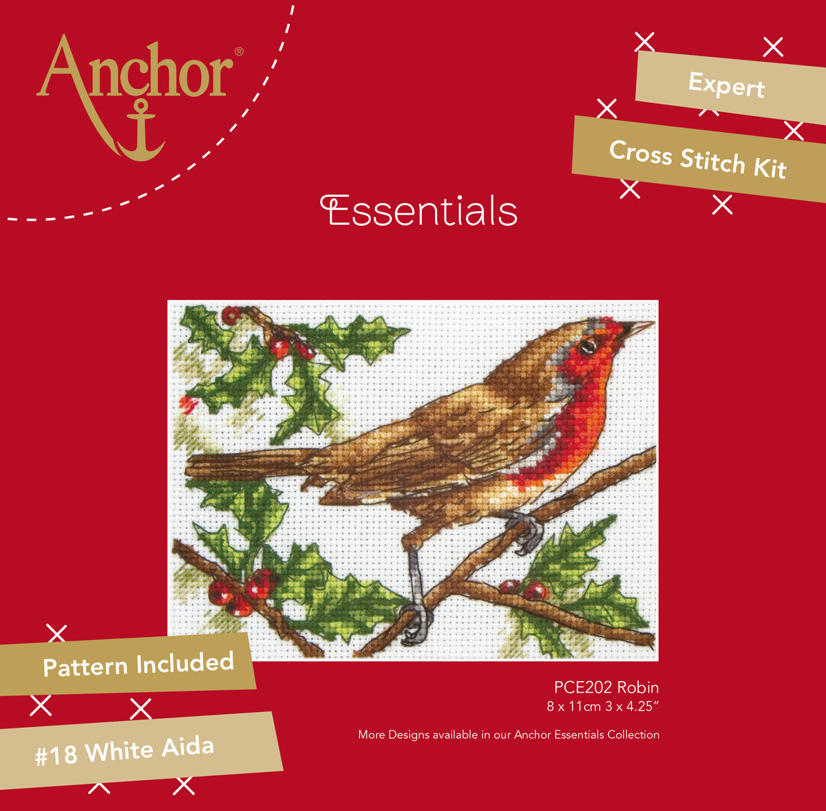 Anchor Counted Cross Stitch Kit Robin Cotton Club Crafts