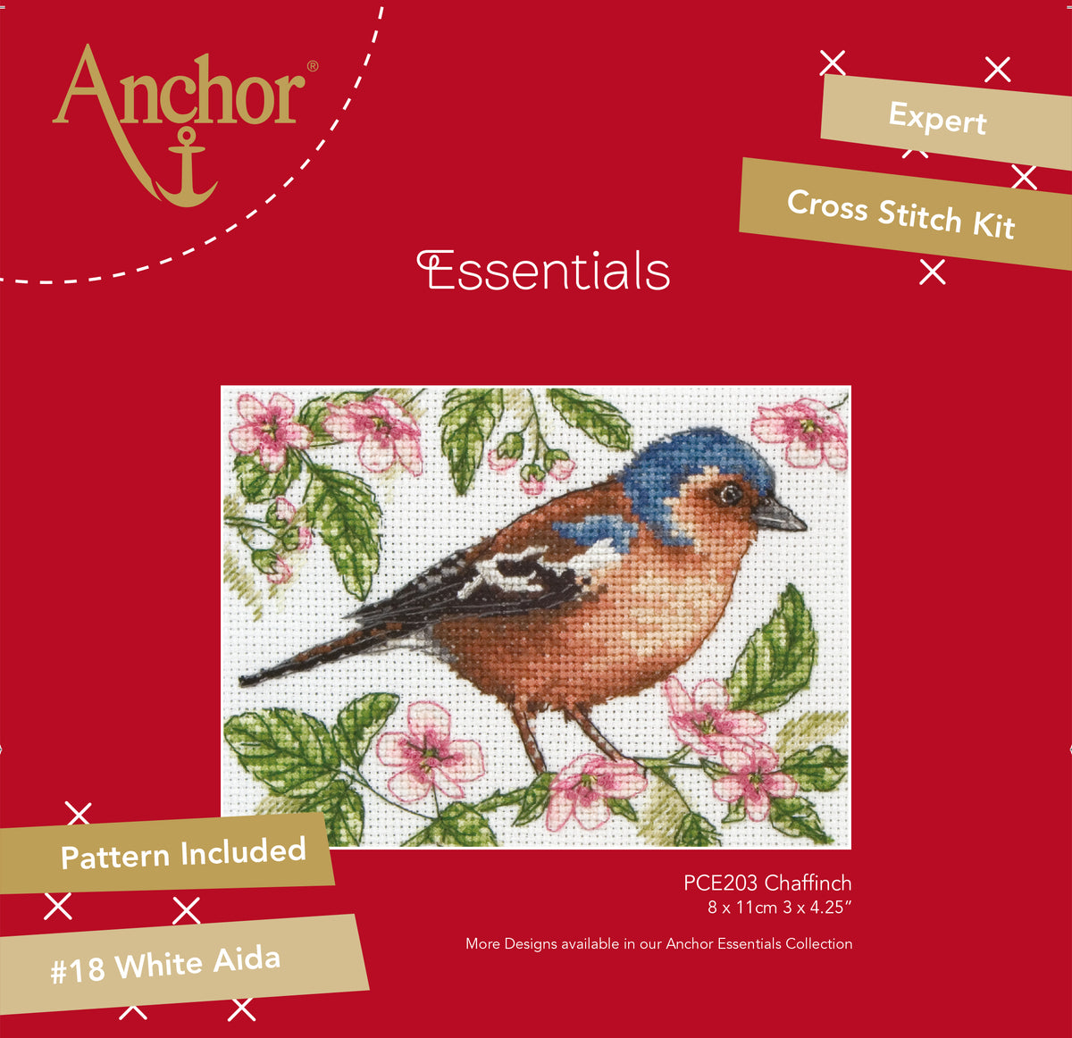 Anchor Counted Cross Stitch Kit Chaffinch Cotton Club Crafts