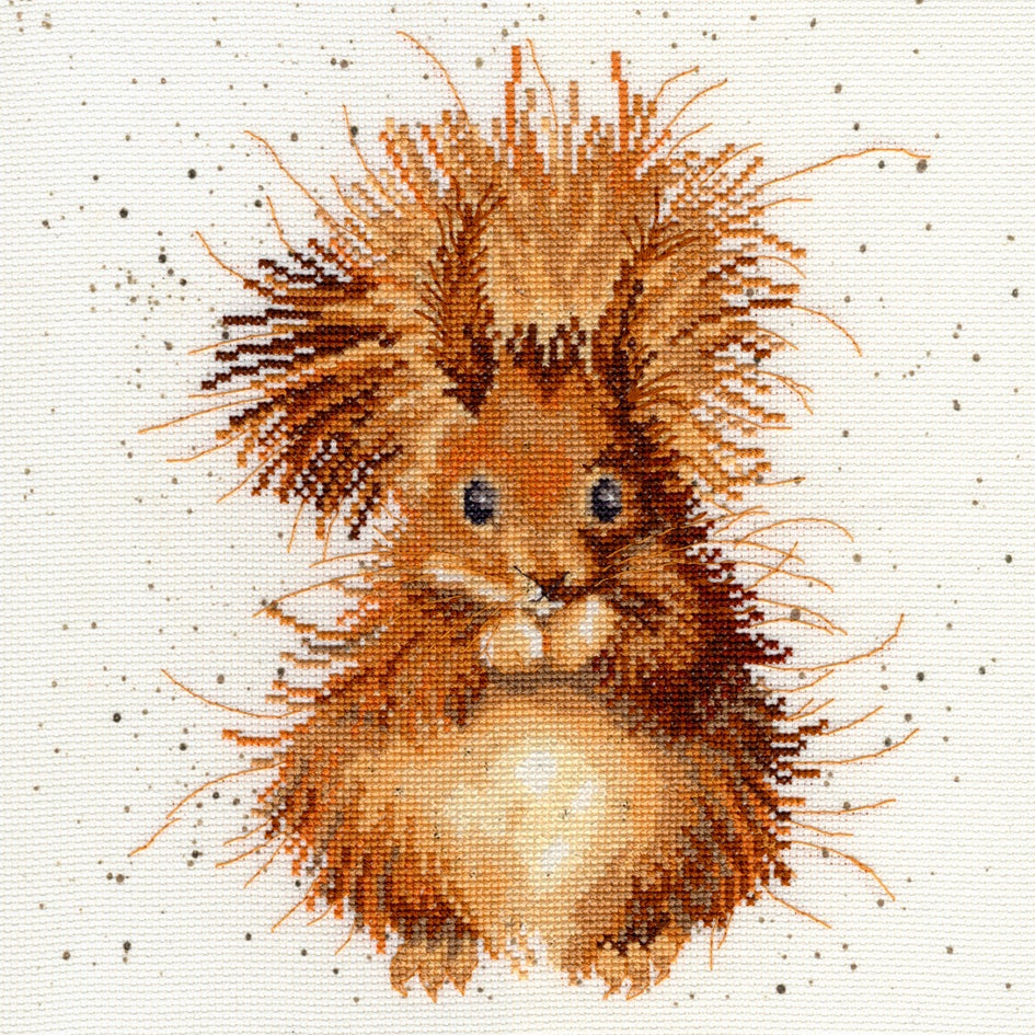 Nutcracker Gift Set cross stitch kit featuring detailed squirrel design on 14 count Aida fabric