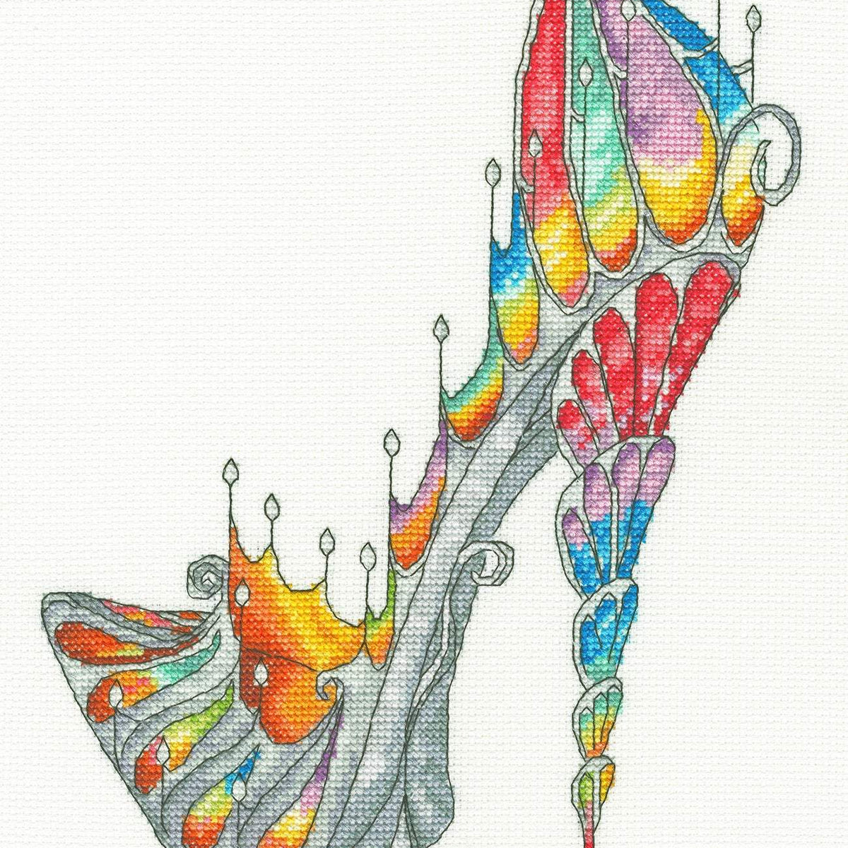 Rainbow Teal Beaded Tassel Mill Hill Cross Stitch Charmed Ornament Kit