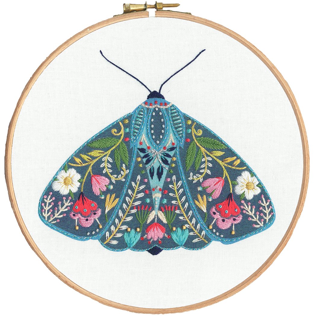 Moth - Pollen - Embroidery Kit - Bothy Threads