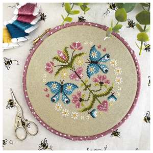 Folk Art Butterfly Cross Stitch Kit