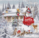 Please Stop Here Cross Stitch Kit with 16 count white Aida fabric and instructions