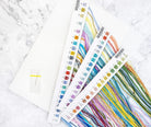 Dolphin's Paradise Cross Stitch Kit with 16 count white aida, cotton threads, needle, and instructions, finished size 29x24cm