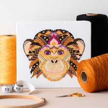 Load image into Gallery viewer, Mandala Monkey Cross Stitch Kit