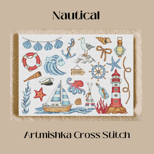 Project Pack for Nautical Sampler Stitch Along (membership)