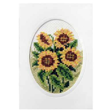 Sunflowers Greetings Card Cross Stitch Kit