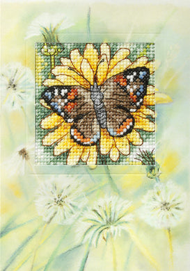 Butterfly and Sunflower Greeting Card Cross Stitch Kit