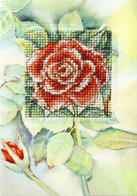 Rose Greeting Card Cross Stitch Kit