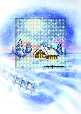 Winter Landscape Christmas Card Cross Stitch Kit
