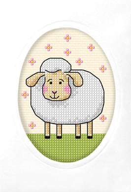 Sheep Greetings Card Cross Stitch Kit