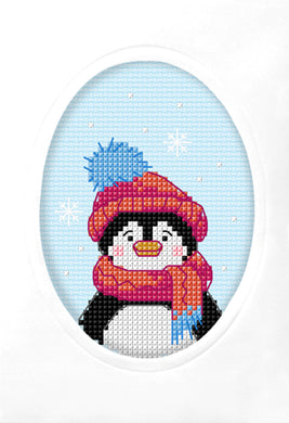 Penguin Christmas Card Cross Stitch Kit