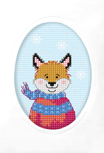 Fox Christmas Card Cross Stitch Kit