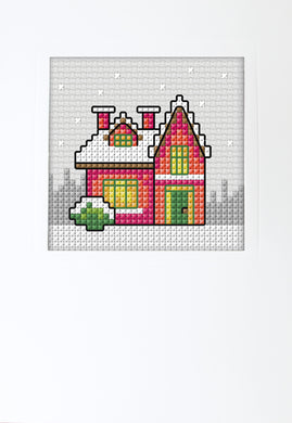 House Christmas Card Cross Stitch Kit