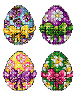 Easter Eggs Cross Stitch Kit - Plastic Canvas