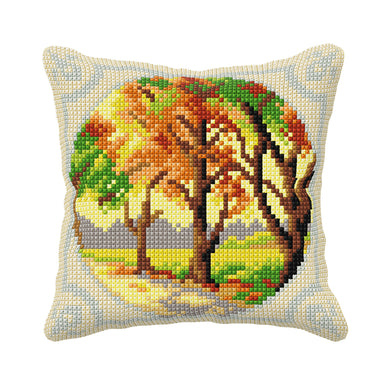 Autumn Scene Cross Stitch Cushion Front Kit
