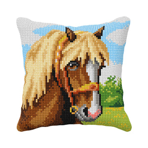 Horse Cross Stitch Cushion Front Kit
