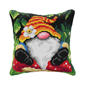 Gnome Cross Stitch Cushion Front Kit