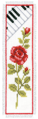 Bookmark ~ Counted Cross Stitch Kit ~ Rose & Piano