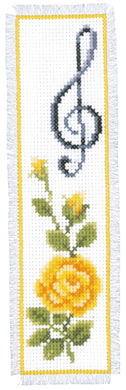 Bookmark ~ Counted Cross Stitch Kit ~ Rose & Treble Clef