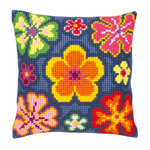 Cushion ~ Cross Stitch Kit ~ Bright Flower