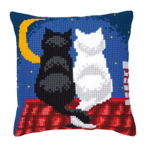 Cushion ~ Cross Stitch Kit ~ Roof Top Cats