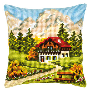 Cushion ~ Cross Stitch Kit ~ Mountain Scene
