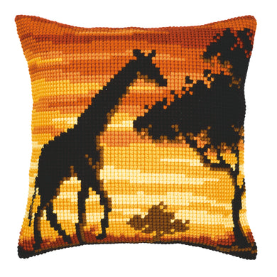 Cushion ~ Cross Stitch Kit ~ Sunset Giraffe