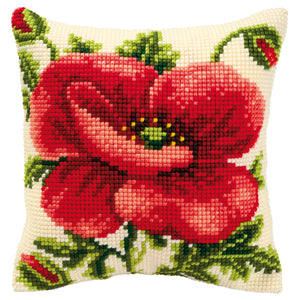 Cushion ~ Cross Stitch Kit ~ Oriental Poppy