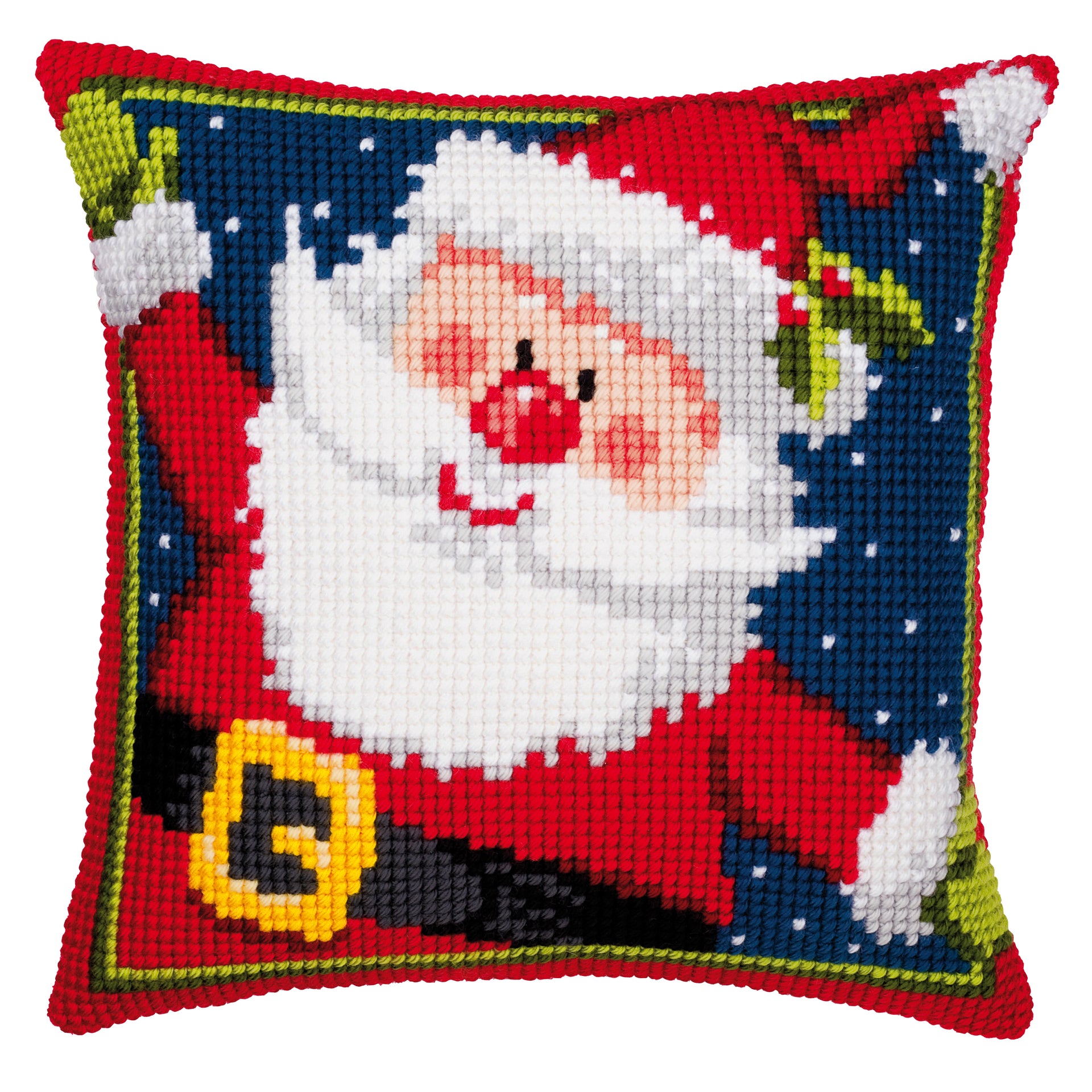 Cushion Cross Stitch Kit Father Christmas – Cotton Club Crafts