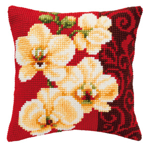 Cushion ~ Cross Stitch Kit ~ Orchid