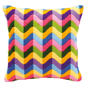 Long Stitch Cushion Kit ~ Bold Geometric Style