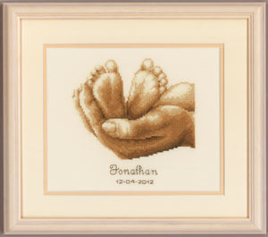 Birth Record ~ Counted Cross Stitch Kit ~ Little Feet