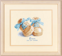 Load image into Gallery viewer, Birth Record ~ Counted Cross Stitch Kit ~ Baby Shoes
