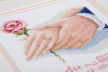 Load image into Gallery viewer, Wedding Record ~ Counted Cross Stitch Kit ~ Holding Hands