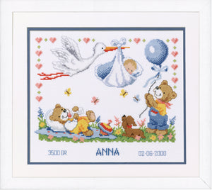 Birth Record ~ Counted Cross Stitch Kit ~ New Arrival