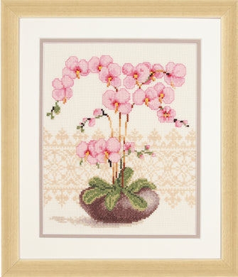 Counted Cross Stitch Kit ~ Pink Orchid