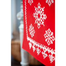 Load image into Gallery viewer, Table Runner Cross Stitch Kit ~ Snowflakes
